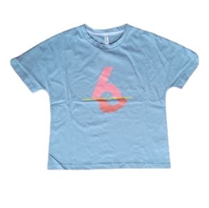 T-Shirt Short-Sleeve Crewneck  Light Blue Girls Size 11/12  Graphic Design of #6